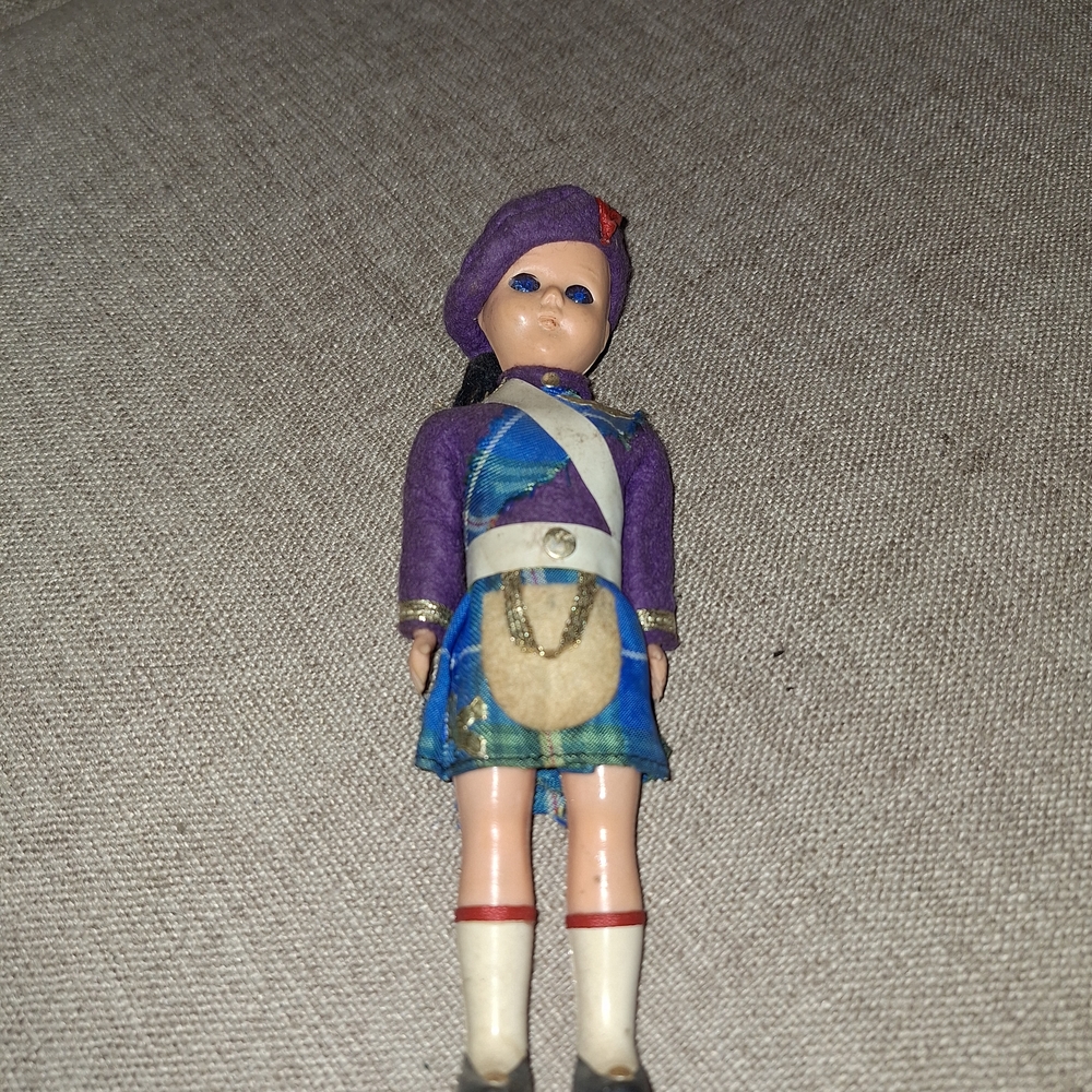 Stylish Purple and Blue Doll with Accessories